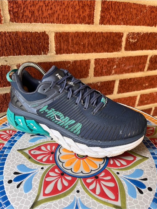 Hoka One One Shoes - Hoka One One Arahi 2 Womens 8 Blue Teal Running Sneakers 1019276 PVIN